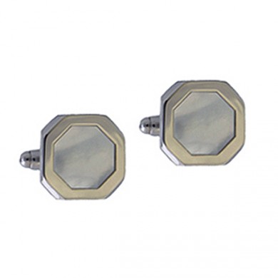 Octagonal MOP Cuff Links